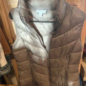 Charter Club Women's Beige Quilted Vest